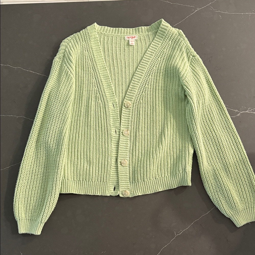 Cat & Jack Light Green Girls  Cardigan